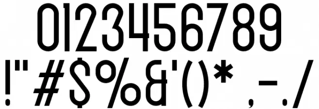 AGRON Font OTHER CHARS