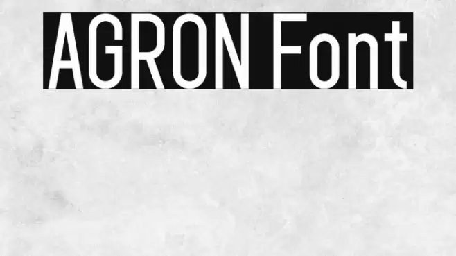 AGRON Font examples