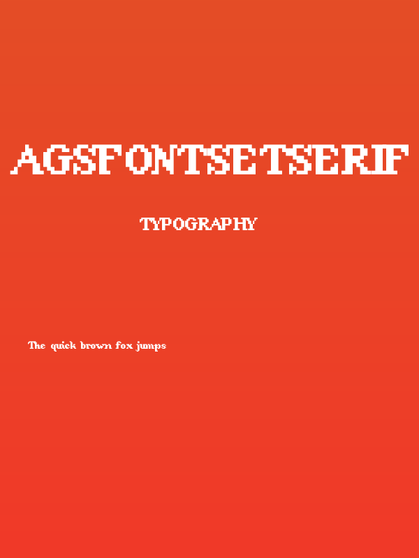 AGSFontSetSerif Poster