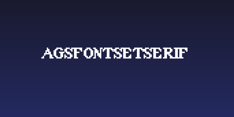 AGSFontSetSerif Social Header