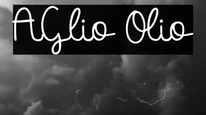AGlio Olio Font examples