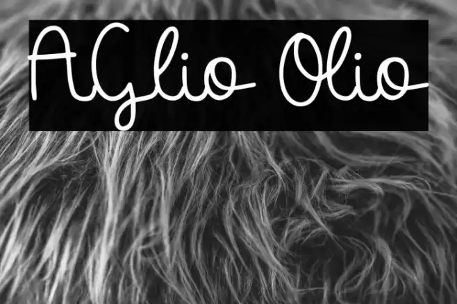 AGlio Olio Font examples