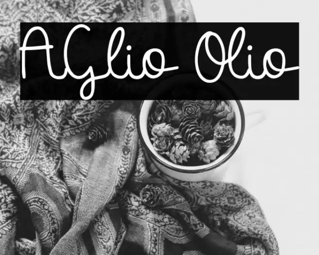 AGlio Olio Font examples