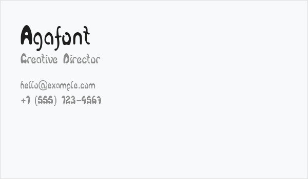 Agafont Business Card