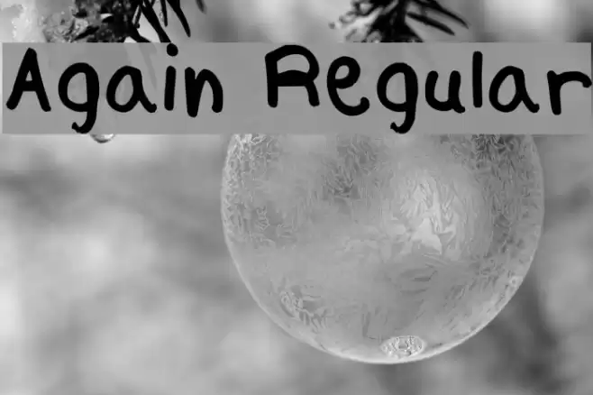 Again Regular Font examples