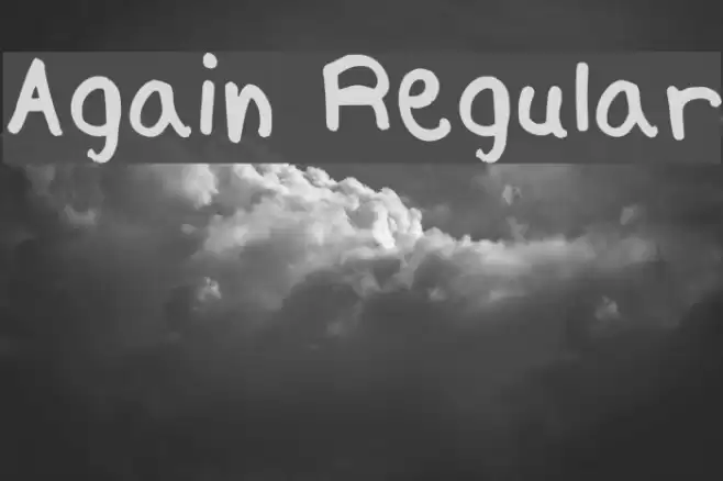 Again Regular Font examples