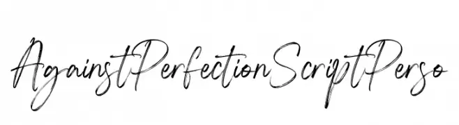 Against Perfection Script Perso  baixar fontes gratis