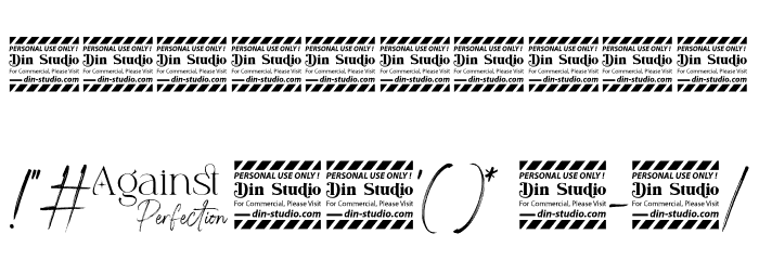 Against Perfection Script Perso Font OTHER CHARS