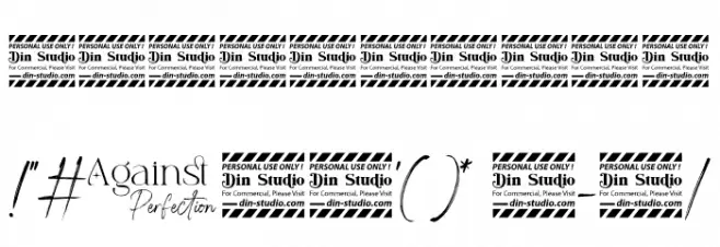 Against Perfection Script Perso Font OTHER CHARS