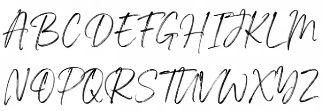 Against Perfection Script Perso Font UPPERCASE