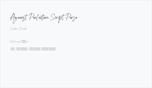Against Perfection Script Perso Business Card