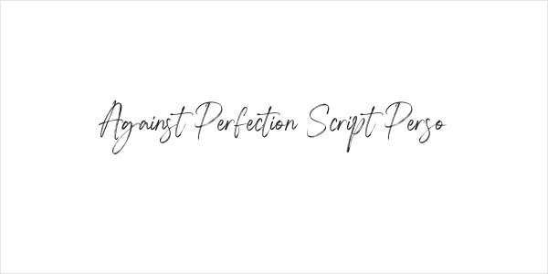 Against Perfection Script Perso Logo