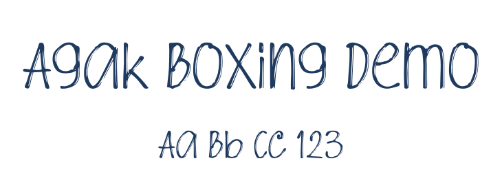Agak Boxing Demo Font Preview