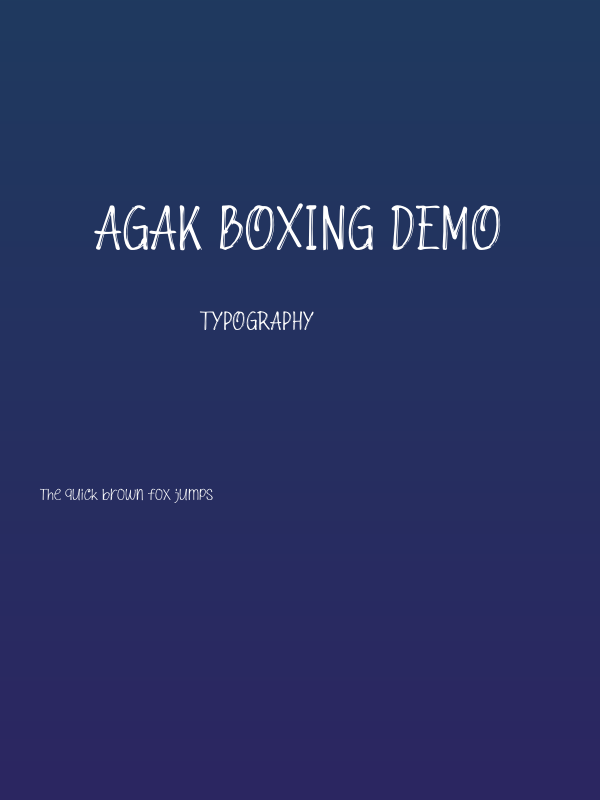 Agak Boxing Demo Poster
