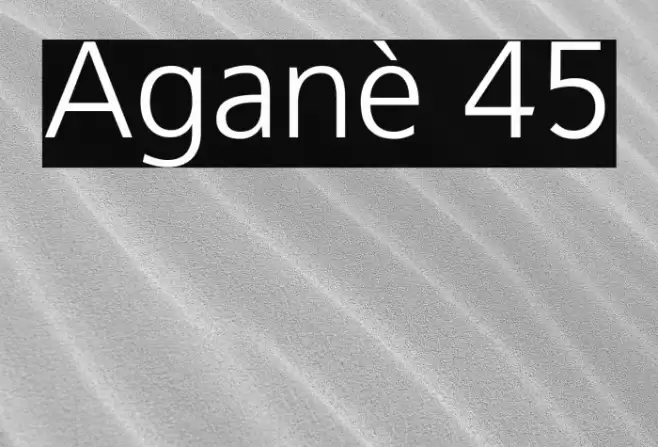 Aganè 45 Font examples