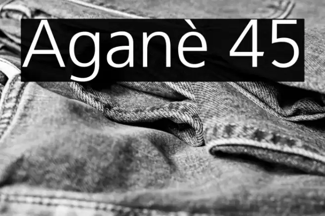Aganè 45 Font examples