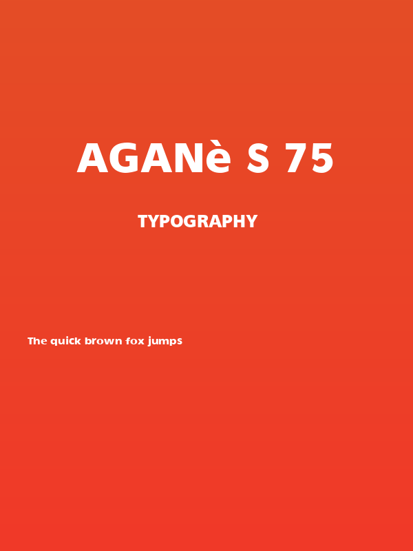 Aganè S 75 Poster