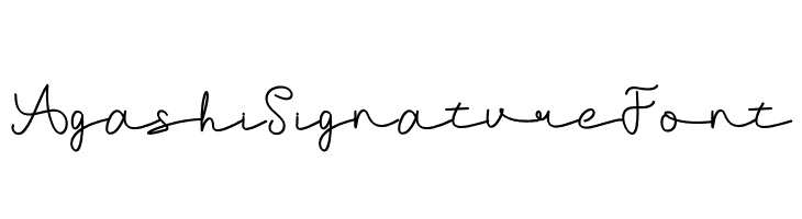 AgashiSignatureFont  フリーフォントのダウンロード