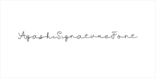 AgashiSignatureFont Logo