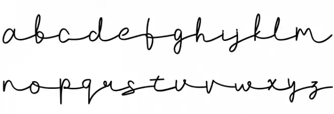 AgashiSignatureFont फ़ॉन्ट लोअरकेस