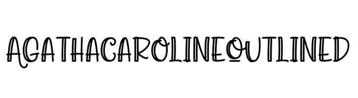 Agatha Caroline Outlined  font caratteri gratis