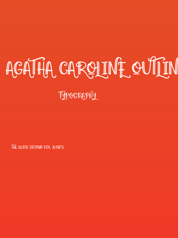 Agatha Caroline Outlined Poster