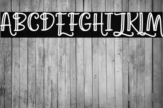 Agatha Caroline Outlined Font examples