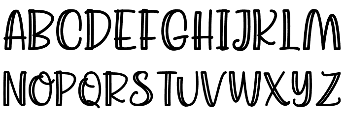 Agatha Caroline Outlined Font LOWERCASE