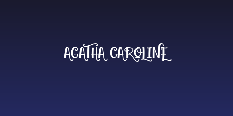 Agatha Caroline Social Header