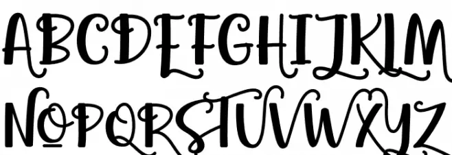 Agatha Caroline フォント 大文字