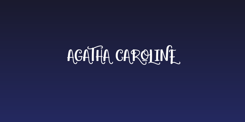 Agatha Caroline Social Header