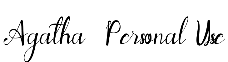 Agatha - Personal Use  Descarca Fonturi Gratis
