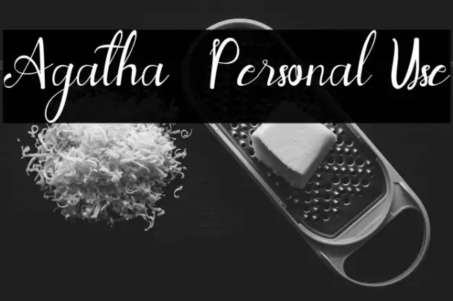 Agatha - Personal Use Font examples