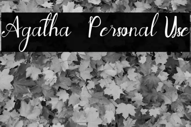 Agatha - Personal Use Font examples