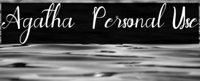 Agatha - Personal Use Font examples
