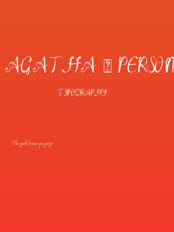 Agatha - Personal Use Poster