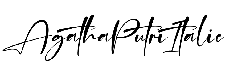 Agatha Putri Italic  フリーフォントのダウンロード
