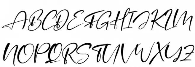 Agatha Putri Italic 字体 大写