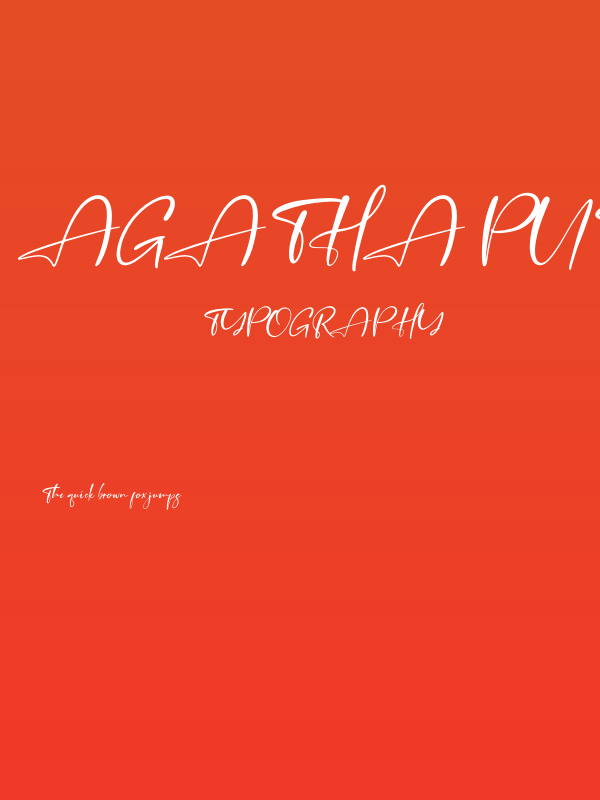 Agatha Putri Italic Poster
