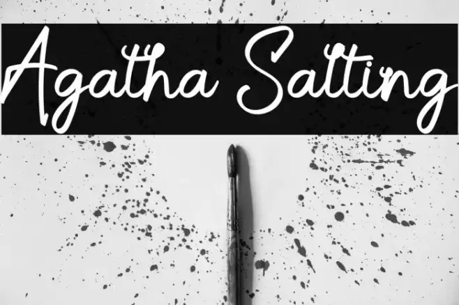 Agatha Salting Font examples