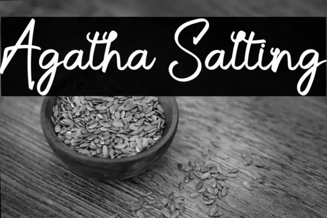 Agatha Salting Font examples