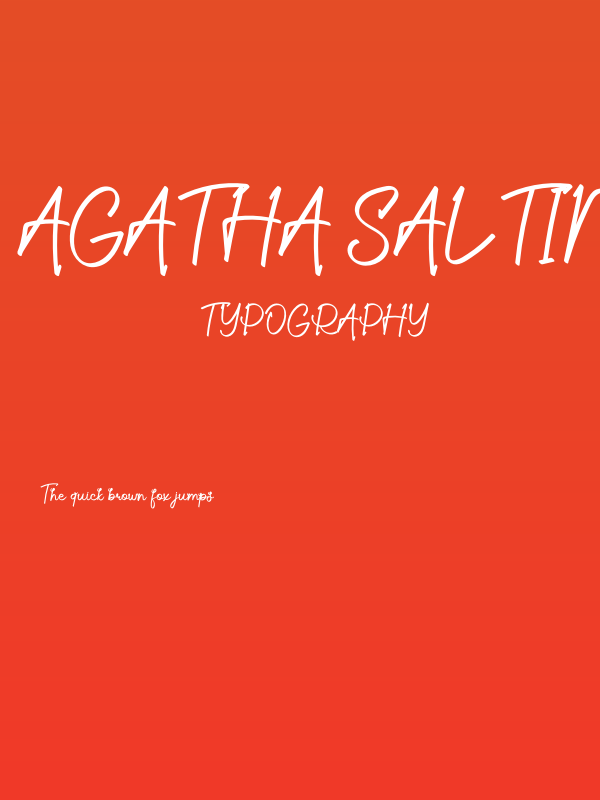 Agatha Salting Poster