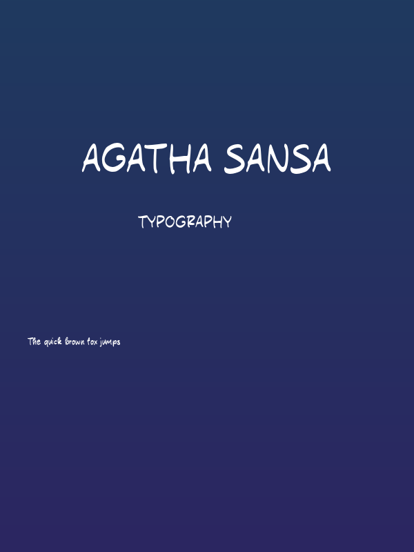 Agatha Sansa Poster