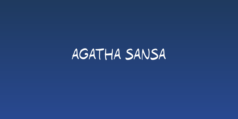 Agatha Sansa Social Header
