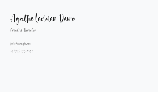Agathe Ledden Demo Business Card
