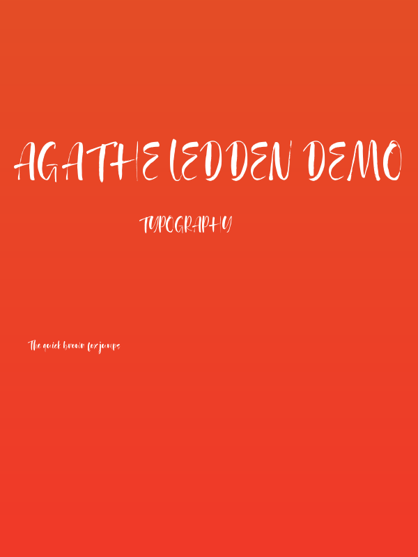 Agathe Ledden Demo Poster