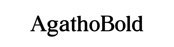 Agatho Bold  免费字体下载