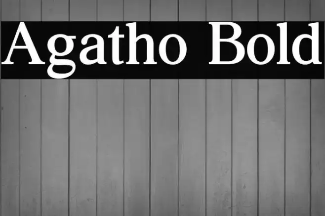 Agatho Bold Example 2