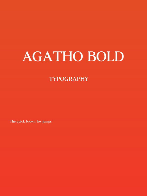 Agatho Bold Poster
