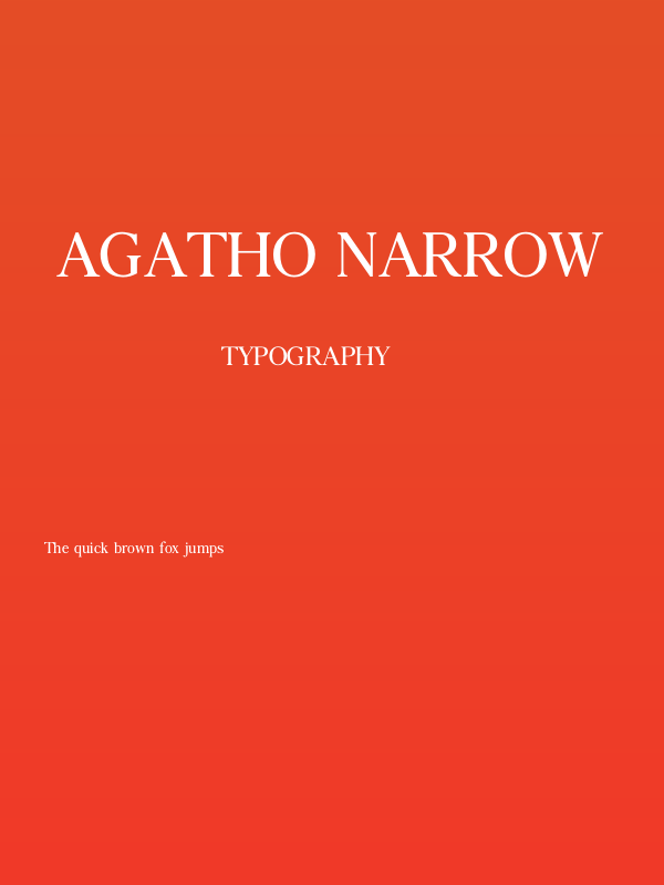 Agatho Narrow Poster